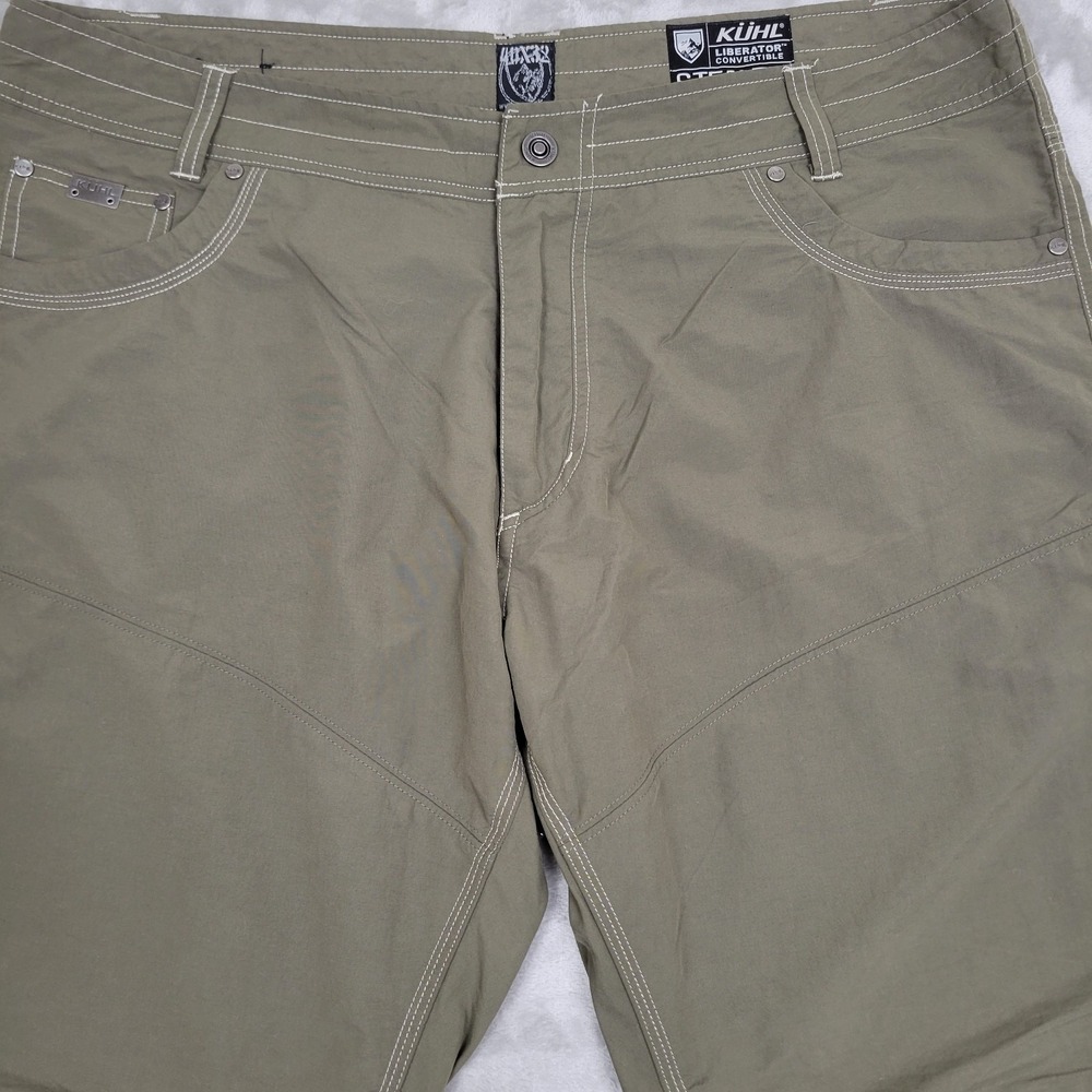 KUHL Mens Liberator Convertible Stealth Zip Off System Pants 40x33 Olive Green - Picture 2 of 13
